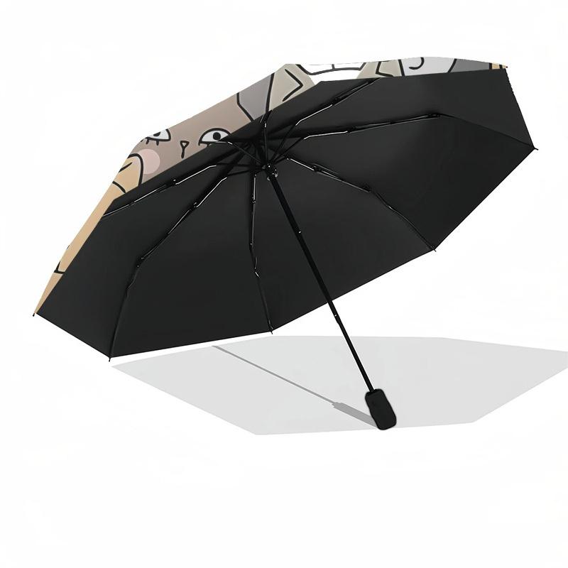 1pc Cartoon Cats Automatic Open/Close Umbrella, Folding Compact Umbrella with Lightweight Design for Women/Menyy251028187