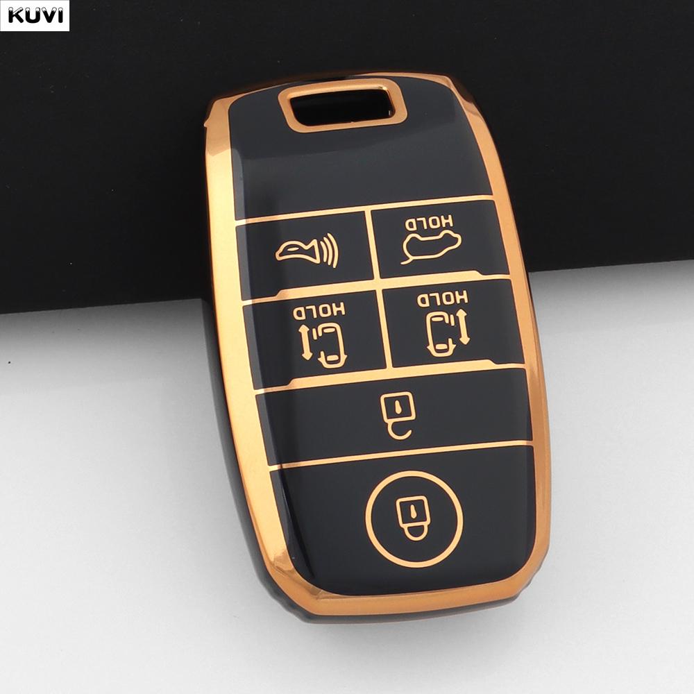 6 Кнопок ТПУ Чехол Оболочка для Ключа Автомобиля Для Kia New Sedona Grand Carnival Плотно Sorento L580 Бесключевой Держатель Брелок Аксессуары