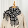 Luxury Brand Cashmere Women Plaid Scarf Winter Warm Shawl and Wrap Bandana Pashmina Female Foulard Square Thick Blanket Poncho