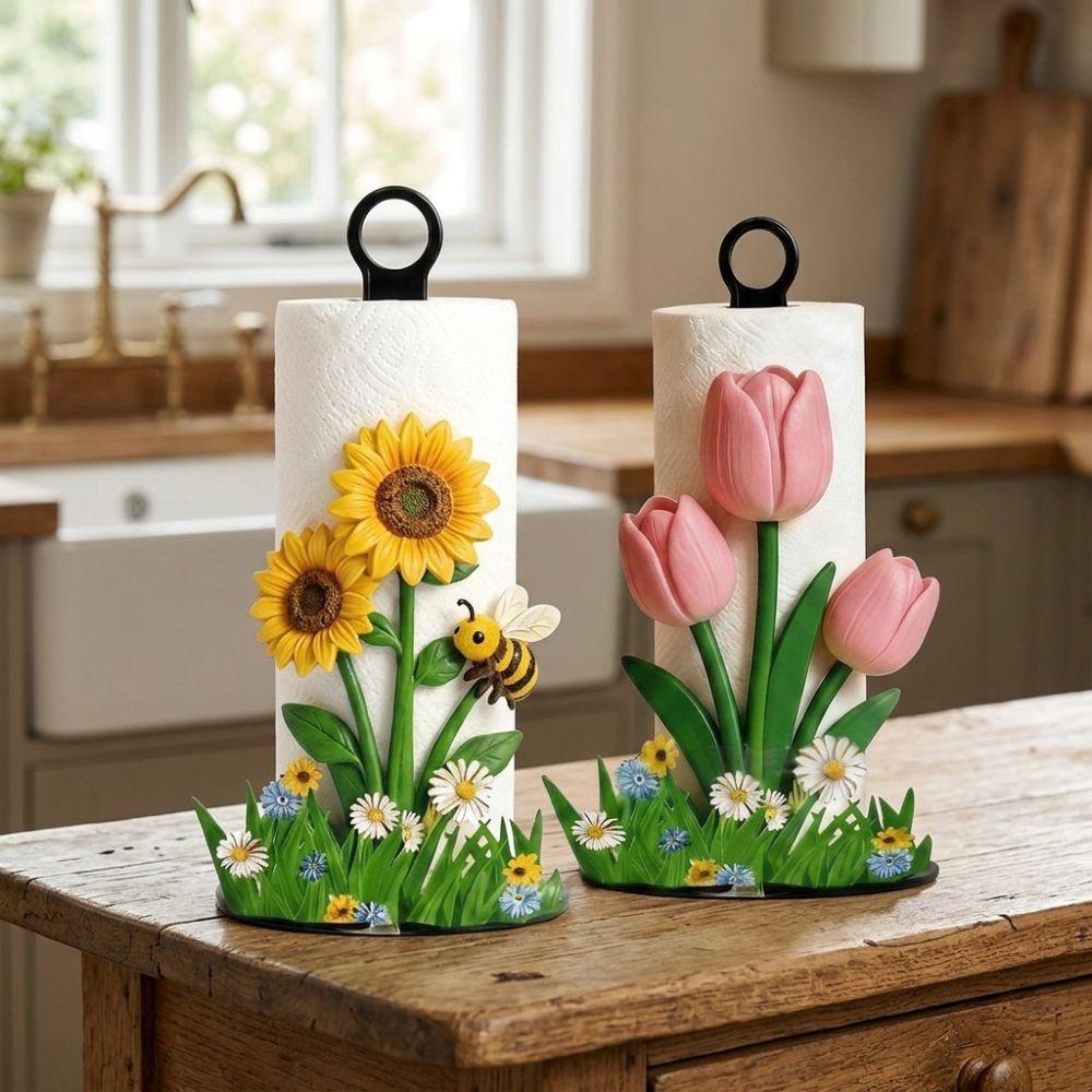 Cook Character Vertical Roll Paper Holder 2D Flat Tissue Holder Unique Paper Rack Apartment