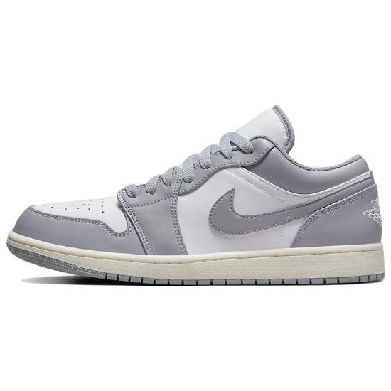 Air Jordan 1 Low Vintage Серые мужские кроссовки Stealth White Sail 553558-053