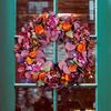 Fall Wreath Vibrant Color Bow-knot Design Easy To Hang Multipurpose Thanksgiving Front Door Garland Autumn Decoration