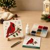 Weekend DIY Project Christmas Mosaic Art Kit Faux Sea Glass Craft Santa Relaxing Activity Claus Snowman Crafting Kit for Adults Beginners