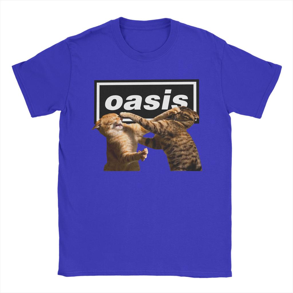 Футболка Gallagher Kitties на O-Oasised для мужчин Хлопок Винтажная футболка Круглый вырез Футболка с коротким рукавом Одежда Подарок на день рождения