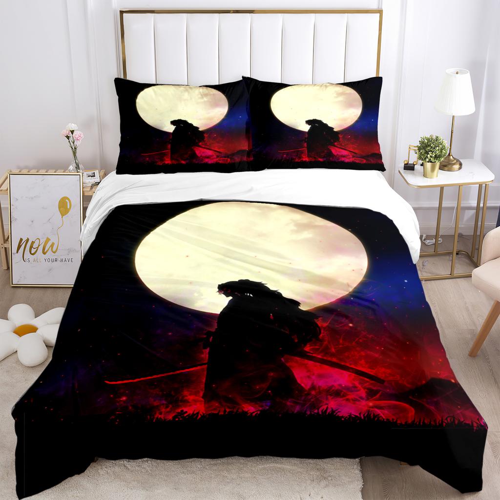 Комплект постельного белья с принтом «Аниме-убийца демонов» 2/3 предмета Nezuko, двуспальный, односпальный, размера «king-size», пододеяльник, комплект для детей и взрослых, подарок