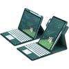 "Вращающийся акриловый чехол для iPad 10-го поколения со слотом для стилуса, 10,2-дюймовая магнитная Bluetooth-клавиатура и кожаная обложка"
