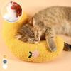 1PC Little Pillow for Cats, Ultra Soft Fluffy Pet Calming Toy Half Donut Cuddler for Joint Relief Sleeping Improve