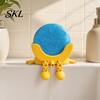 Durable Sponge Drying Rack 3D Printed Smiling Face Holder, Cartoon Character Dish Kitchen Counter Drainer with Hollow Drainage Design, Multi-Color
