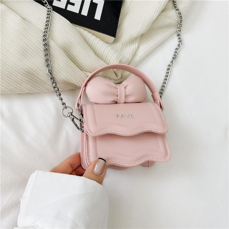 Autumn New Korean Mini Girls Bow Chain Crossbody Shoulder Bag - Parent-Child Women's Bag