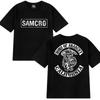 2025 Hip Hop Vintage T Shirt Men Women Sons of Anarchy SAMCRO Double Sided Print Short Sleeve T-shirts Unisex 100% Cotton Tops
