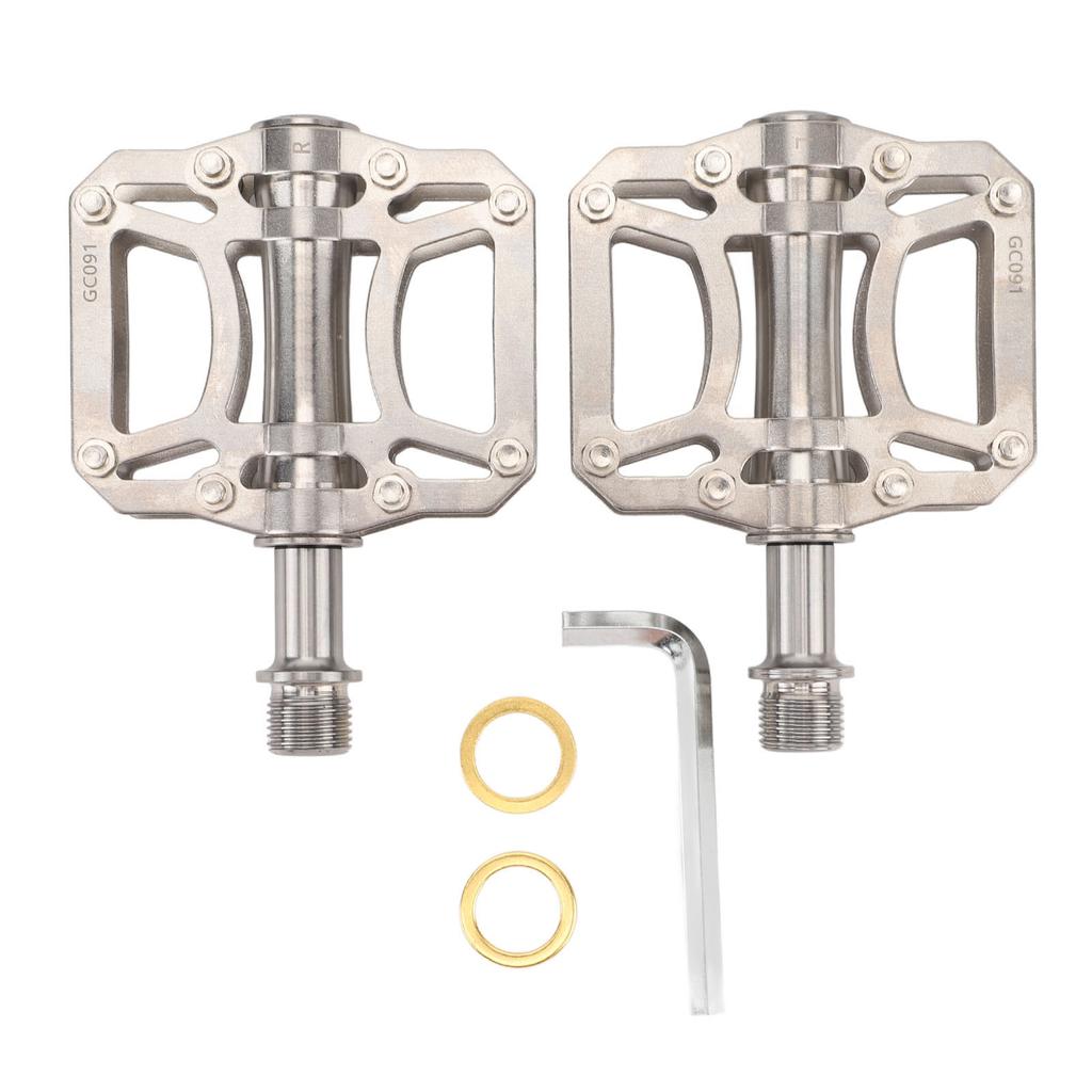 2шт складные велосипедные педали из титанового сплава нескользящие 3 герметичных подшипника замена педали велосипеда для горного велосипеда