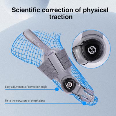 Корректор для пальцев ног Регулируемая шина Выпрямитель для пальцев Обертывание Дышащий инструмент для коррекции вросшего пальца Дневное/ночное использование Выпрямитель для облегчения боли