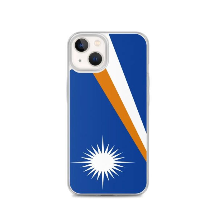 Coque de téléphone - PIXELFORMA - iPhone 13 - Drapeau Îles Marshall - Plastique transparent - TPU
