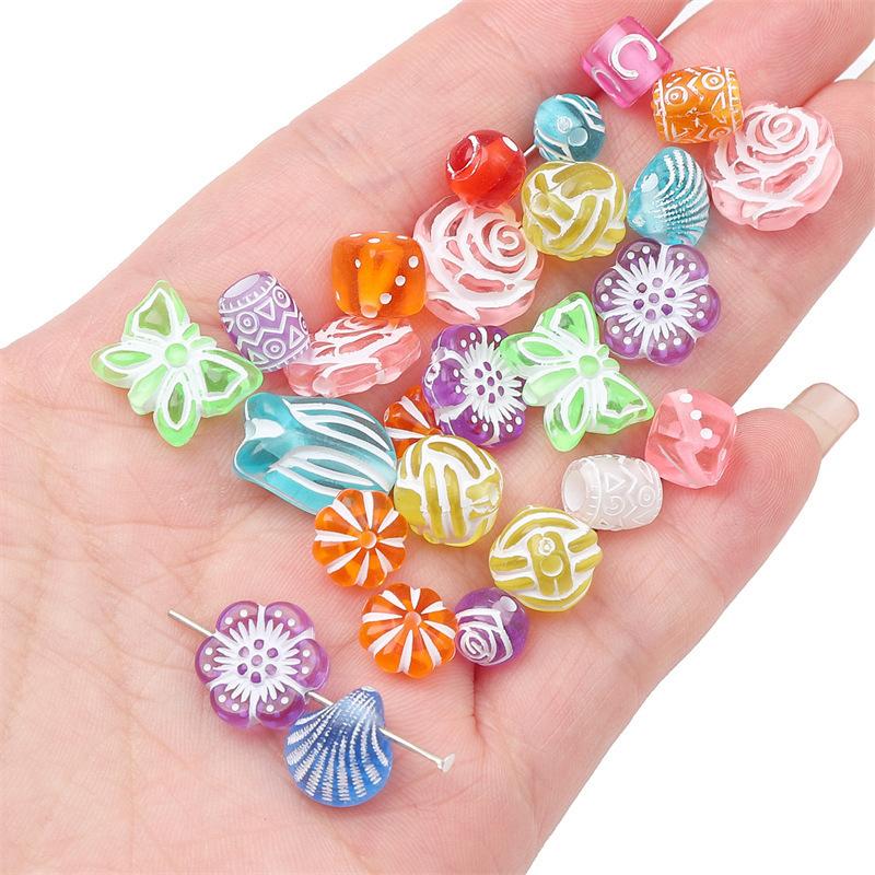 Акриловые прозрачные винтажные матовые золотые бусины ручной работы браслет ожерелье бусины бусины ювелирные изделия аксессуары подвески аксессуары