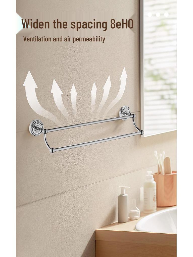 Набор посеребренных полностью медных полотенцедержателей для ванной в европейском стиле