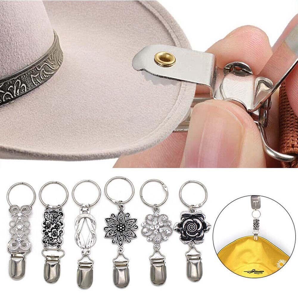 Luggage Camping Hiking Rhinestone Hat Holder Clips On Bag Hat Clips Travel Hat Keeper Clip
