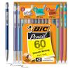 BIC Mechanical Pencil Variety Assorted and Model Pack, Sizes, 0.5mm, 0.7mm, 0.9mm, 60-Piece Set, Black, Number WX7TG026-BLK