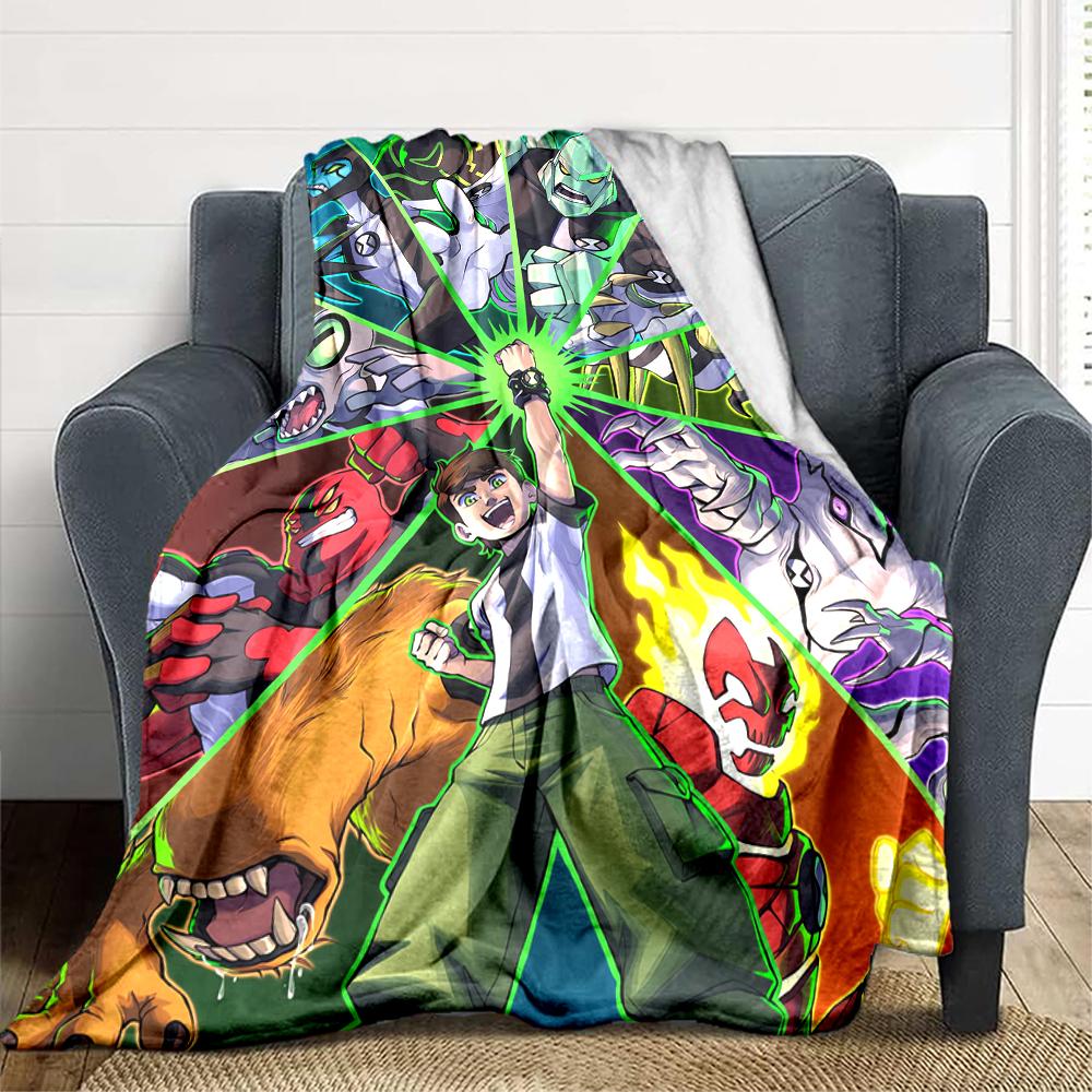 1Pc Superhero Vs Monsters Blanket Soft And Comfortable Casual Warm Camping Travel Christmas Halloween Xmas Gift M924409