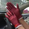 Elastic 1Pair Breathable Summer Spandex Lace Dots Gloves Sunscreen Women Gloves Driving Gloves