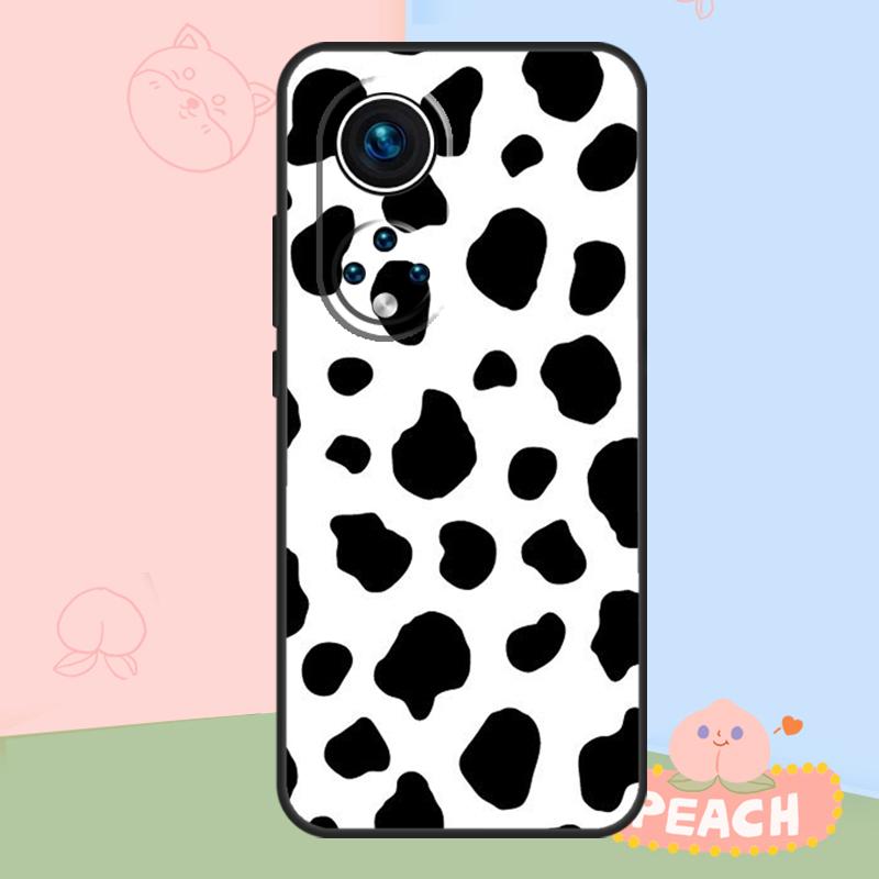 White Black Cow Print Case For Honor Magic 8 6 7 Pro Honor 400 200 70 90 Lite X8b X8c X9a X9b X9c X9d Win RT Cover