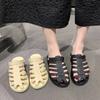 Summer Fashion New Sexy  Hollow Flat Bottom Women's Popular Comfortable Slippers Round Toe Sandals Womens Shoes
