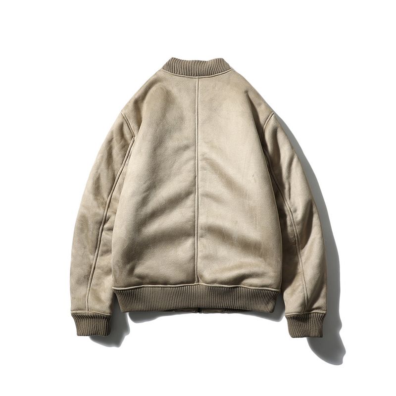 American Retro Style Suede and Fur Integrated Lamb Wool Coat for Men, Winter Foreign Trade Men's Clothing, Fleece-Lined Jacket