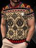 Tribal Fantasy - Men's Casual 3D Digital Print T-Shirt - Polyester Fiber, Breathable, Crew Neck, Short Sleeve, Street Hip-Hop Style, Summer European