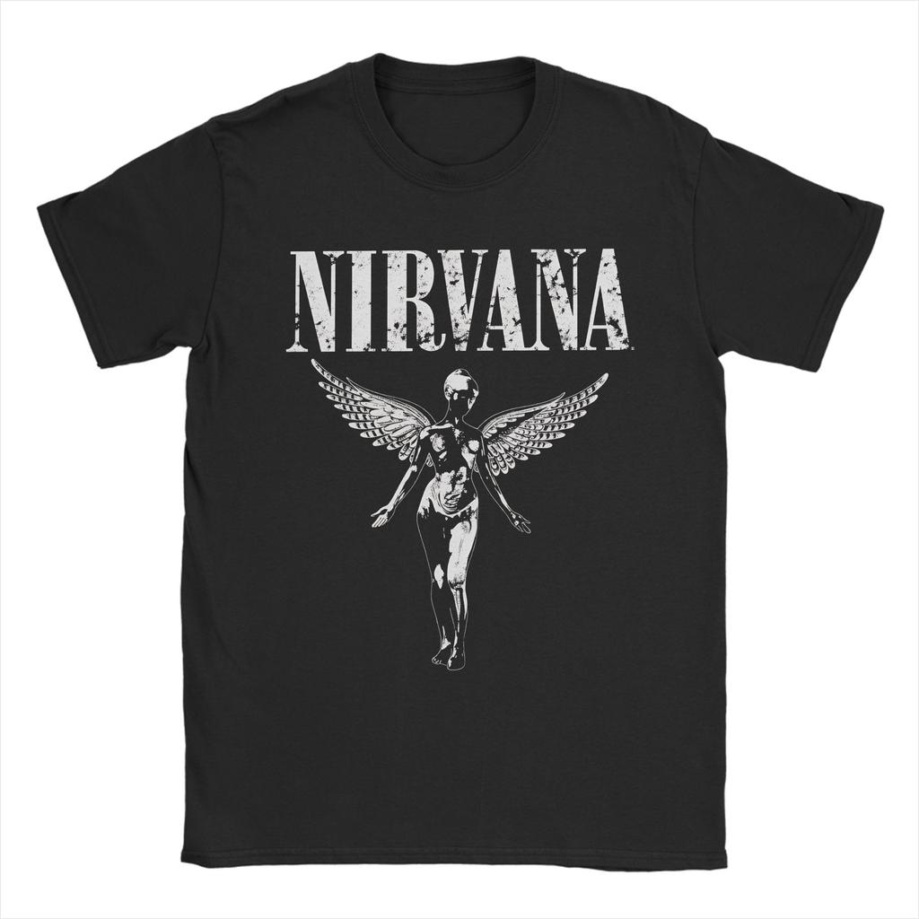 Хлопковая футболка с изображением рок-группы Nirvana для взрослых, пляжная, с Куртом Кобейном, Y2K, базовая, модная, крутая, большого размера, повседневные топы