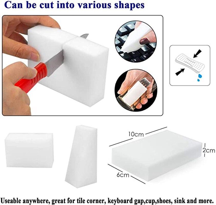 20/50/100 шт. белая нано-губка для чистки волшебной обуви, волшебная дезактивирующая кухонная щетка для мытья посуды, волшебная салфетка