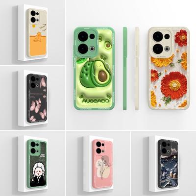 Для Oppo Reno13 Pro 12F F27 A3 NFC Realme C75 Realme 14 Pro Plus A40 A40m A60 чехол Pretty Avocado мягкий жидкий силиконовый противоударный чехол для Oppo Shell