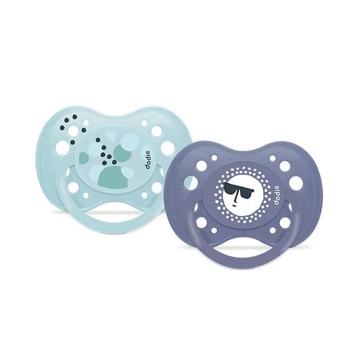 Dodie Sucette Anatomique +18m Bleu Lot de 2