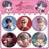 1PC Love and Deepspace Sylus Rafayel Zayne Xavier Anime Flowing Sand Badge Double Sided Pattern Brooch Cospaly Cartoon Gift 55MM