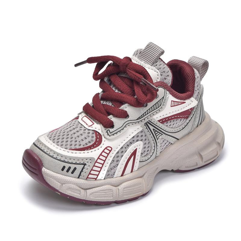 Children's Boys Girls Chunky Sneakers Kids Hiking Tennis Running Shoes New Toddler Lightweight Breathable Casual Trainers I01156