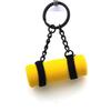 [HF][LA]1Pc Yoga Mat Mini Foam Roller Keyring Sports Style Silicone Foam Keychain Trinket Creative How To Yoga Keychain