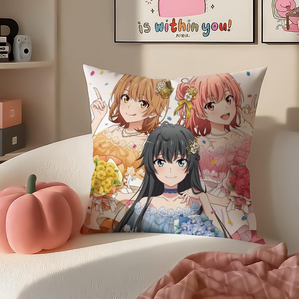 MMy Teen Romantic Comedy SNAFU Наволочка для подушки Короткий плюш Невидимая молния Комната Диван Наволочка