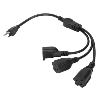 Кабель-разветвитель питания на 1-3 розетки 16AWG 3-контактный комнатный сетевой фильтр для компьютеров, мониторов, принтеров