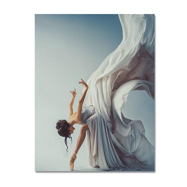 Современная картина маслом, балерина, персонажи, постеры и печатные настенные художественные фотографии для гостиной, украшение для дома