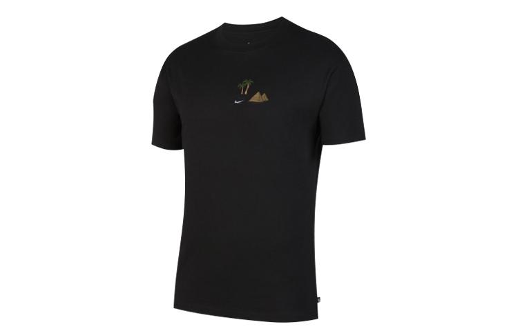 Nike T Shirts Men's Black Crew Neck Moderate Straight Fit CU0297-010