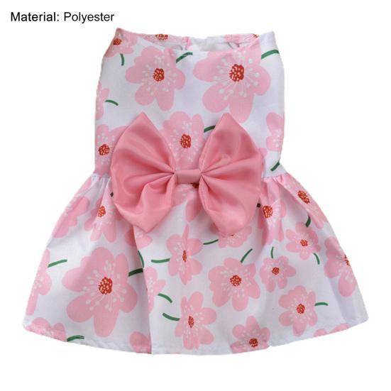 Платье для домашних животных без рукавов, мягкая тонкая стильная одежда с цветочным принтом для маленьких собак и кошек