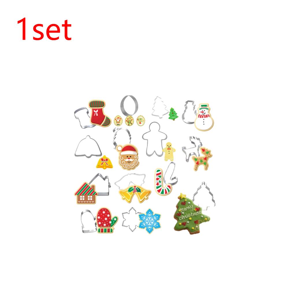 14/28 шт. Ручные рождественские формочки для печенья из нержавеющей стали, форма для вырезания печенья, DIY 3D формочки для печенья для приготовления маффинов, печенья