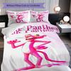 Pink Panther Cartoon Threepiece Set Without Core 1 Duvet Cover 2 Pillowcase Without Core Duvet Cover And Pillowcase Soft And Comfortable