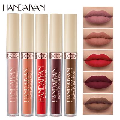 HANDAIYAN Matte Velvet 12-цветный жидкий блеск для губ - стойкая водостойкая помада