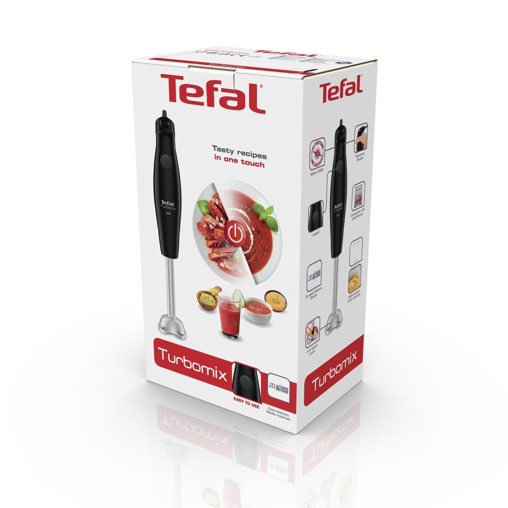 Блендер Tefal turbomix hb1218 0,8 л черный погружной блендер 350 Вт
