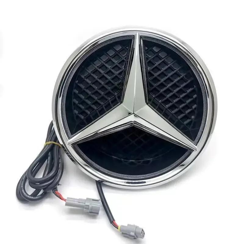AABGZ1 Car Front Grilled Star Emblem LED Illuminated Logo White Blue Red Light for Mercedes Benz W253 W204 W205 W213 glc gle w166 w176