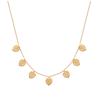 [Q0557] - Gold-Plated 'Jungle' Necklace (monstera) - 10x10 Mm