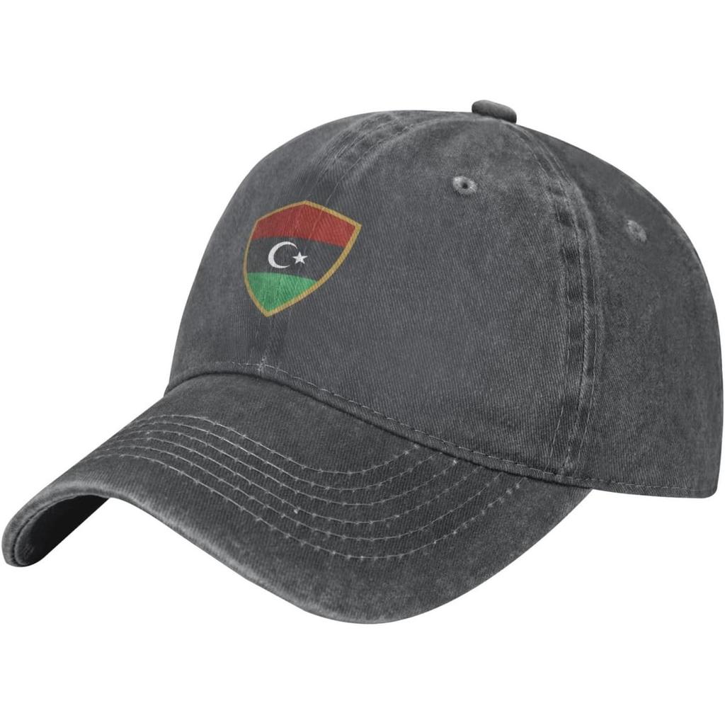 Libya Shield Flag Baseball Cap Washed Cotton Adjustable Low Profile Dad Hat Unisex