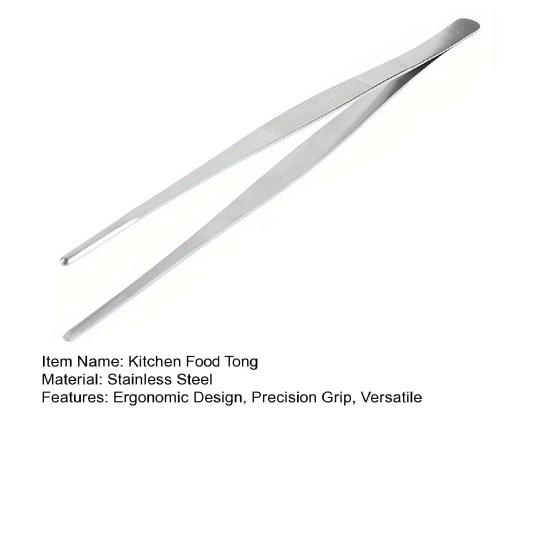 Кухонные щипцы для приготовления пищи с мелкими зубцами Кухонные щипцы с длинной ручкой Пищевой пинцет из нержавеющей стали Кулинарные щипцы для барбекю Паста Салат