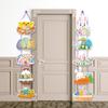 Easter Paper Door Hanging Pendant 2024 Home Party Cartoon Rabbit Eggs Door Hanger Decorative Plaque Signs Ornament Gift