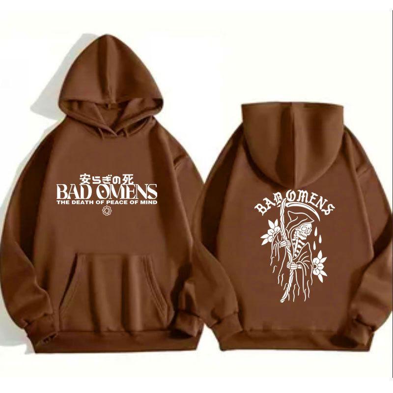 Свитер Bad Omens Группа Музыкальный Тур Худи Мужской и Женский С принтом Повседневный Свободный Свитер