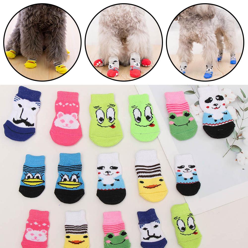 Winter Anti-Dirty Chihuahua Guard Claw Small Dog Pet Boots Knitted Socks Cat Accessories Dog Socks